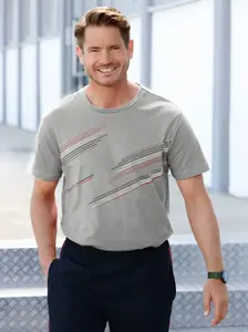 Классическая рубашка с круглым вырезом "повседневная рубашка" Classic, цвет Hellgrau-Meliert