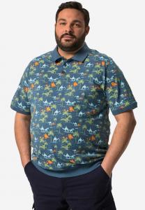 Поло BAUCHFIT HALBARM Men Plus, синий деним