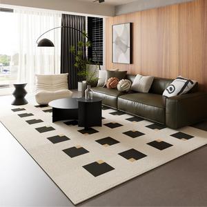 Saipos Ковер 140х200 см для гостиной/спальни, моющийся, с квадратным узором, модель New Model, не скатывается