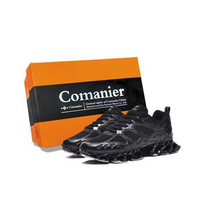 Кроссовки для бега трусцой с низким верхом, амортизирующие, противоскользящие, износостойкие, дышащие, с отскоком, унисекс Comanier, Black