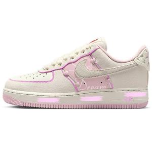 Nike Кроссовки для скейтбординга Air Force 1 Low Top женские бежево-розовые