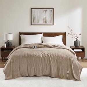 Плюшевое одеяло с подогревом Cuddl Duds, цвет Tan