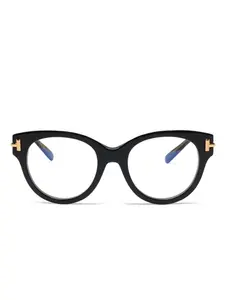 Очки в круглой оправе TOM FORD Eyewear, черный