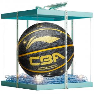 LINING Резиновый баскетбольный мяч black gray gold размер 7 тренировочный unisex china