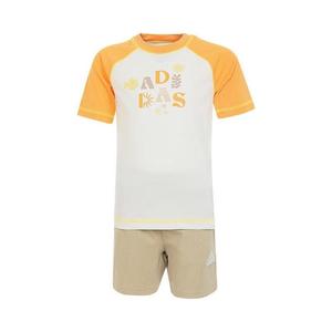 Детская повседневная спортивная одежда Adidas, белый/априкот