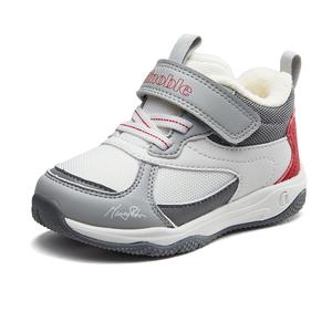 Тепловая поддержка, легкие амортизирующие противоскользящие туфли среднего размера для малышей. Для младенцев и малышей. GINOBLE, белый/серый/красный
