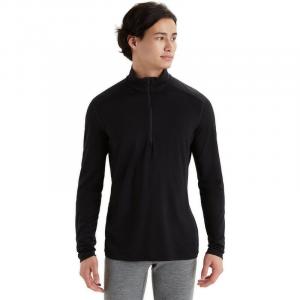 Мериносовая шерсть с длинным рукавом 200 оазис ls полумолния Icebreaker, черный