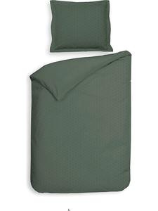 Heckett Lane Комплект постельного белья из атласа "Пунто" зеленого цвета