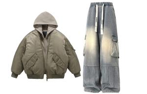 Повседневная спортивная одежда Unisex с бейсбольным воротником Moderate X1617, хаки top+желтый mud pants