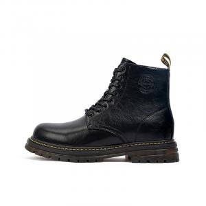 Lee Cooper Короткие мартинсы мужские 4 см черные с тонким флисом, цвет Black Thin Fleece