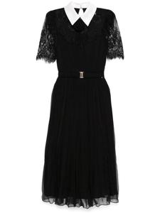 Платье миди из крепа NISSA, черный