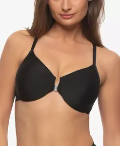 Женский бюстгальтер-минимизатор Tempting без косточек с передней застежкой Paramour, черный