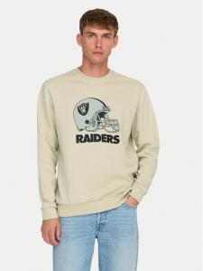 Толстовка обычного кроя 22031838 Only & Sons, бежевый