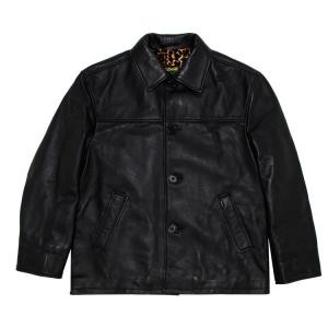 Пальто Supreme x Schott Leather Car Coat, Black