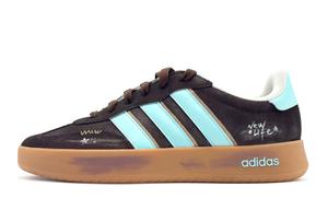 Adidas Кроссовки для скейтбординга BARREDA REGO Hot Dog, коричневые, с синими следами, устойчивые к истиранию, низкие, унисекс, коричневые, синие