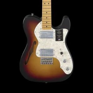 Fender American Vintage II 1972 Telecaster Thinline - 3-цветный солнечный взрыв - солнечный взрыв