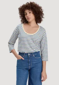 Топ с длинными рукавами из легкой фактурной ткани Hessnatur, Kornblume