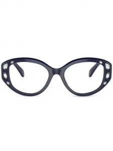 Очки в оправе 'кошачий глаз' с кристаллами Swarovski, синий