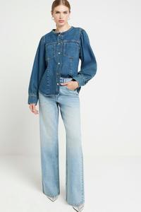 Свободные прямые джинсы с высокой посадкой River Island, синий