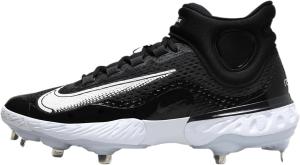 Бейсбольные бутсы Elite 4 Mid Metal от Nike - Alpha Huarache, Black/White-Blue Tint-Pure Platinum