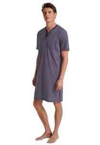 Ночная рубашка Relax Imprint, в полоску, мужская CALIDA, цвет 116 Mars Red
