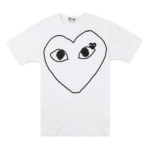 Футболка outline heart t-shirt 'white' Comme Des Garcons Play, белый