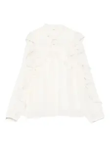 Блузка с рюшами Ba&Sh, нейтральный