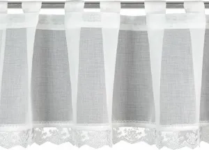 EUROFIRANY | Штора для бистро - 40 x 150 см - белая, для кафе - с кружевом Eurofirany