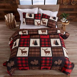 Комплект одеял Madelinen Stonehurst Rustic Lodge с накладками, цвет Red Black