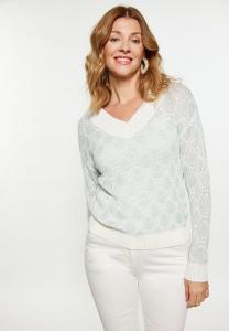 Джемпер usha Jumper, Weiss/Hellblau/White