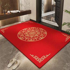 Dajiang Ковер 50x80 см для прихожей в китайском стиле, праздничный красный, утолщенный и износостойкий