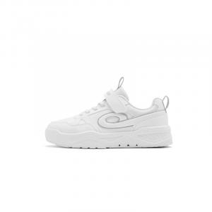 Нескользящие износостойкие низкие детские кроссовки для скейтбординга для подростков QIAODAN, белый/серебряный