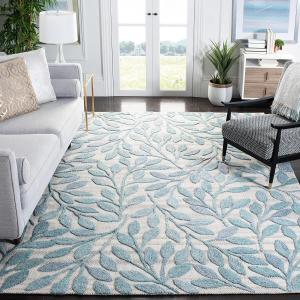 Ковер SAFAVIEH, 183 x 183 см, South Hampton Collection, Blue, ручной работы из ботанической шерсти, идеально для помещений с высокой проходимостью в гостиной, спальне (SHA302M)