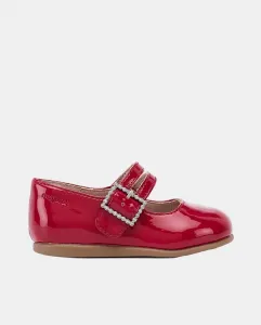 балетки с пряжкой mayoral, красный