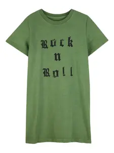 Платье с принтом Zadig & Voltaire Kids, зеленый