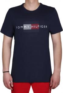 Мужская рубашка Tommy Hilfiger с коротким рукавом и круглым вырезом, Dark Navy