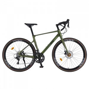 Шоссейный велосипед с механическими дисковыми тормозами из магниевого сплава для взрослых Jeep, зеленый