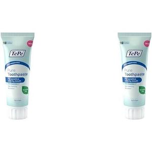 Зубная паста TePe Pure Мягкая перечная мята Очень нежная зубная паста с фтором на каждый день для чувствительных десен и сухости во рту Уровень фтора, соответствующий возрасту