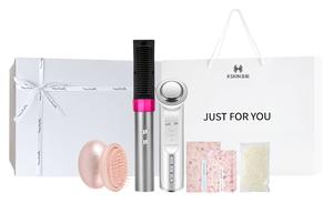 Утюжок для выпрямления волос EKDO беспроводной с отрицательными ионами портативный роликовый двойного использования KD382 KSKIN