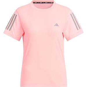 Футболка для бега Own The Run ClimaCool женская Neon/Dark Silver Adidas, розовый