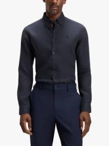 BOSS Slim Fit льняная рубашка HUGO BOSS, Dark Blue