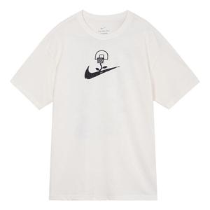 Футболка Men's Nike Logo Printing Pattern Pullover Casual Short Sleeve White T-Shirt, белый