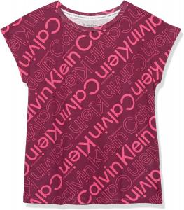 Футболка Calvin Klein Active Legacy с коротким рукавом для девочек, Dark Purple