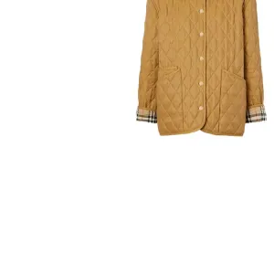 Женская куртка Diamond Quilted Barn Burberry, коричневый