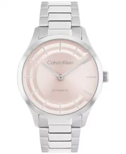 Женские часы Iconic Automatic с браслетом из нержавеющей стали серебристого тона, 36 мм Calvin Klein