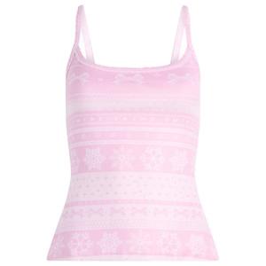 Плюшевый ажурный топ-майка Skims, Bubblegum Bow Fairisle