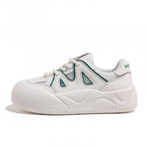 Легкие и дышащие низкие скейтерские кроссовки женские HUANQIU, бежево-красные