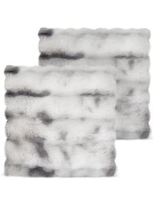 2 наволочки из искусственного меха 45х45 см Милан светло-серого цвета Aspero, 45 x 45 см