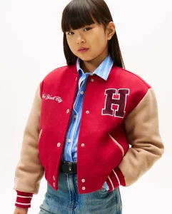 Детская бомбер-куртка в стиле «Varsity» Tommy Hilfiger, красный