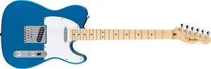 Электрогитара Fender, TELECASTER STANDARD, гриф кленовый, белая накладка, металлическая отделка в цвете ярко-голубой